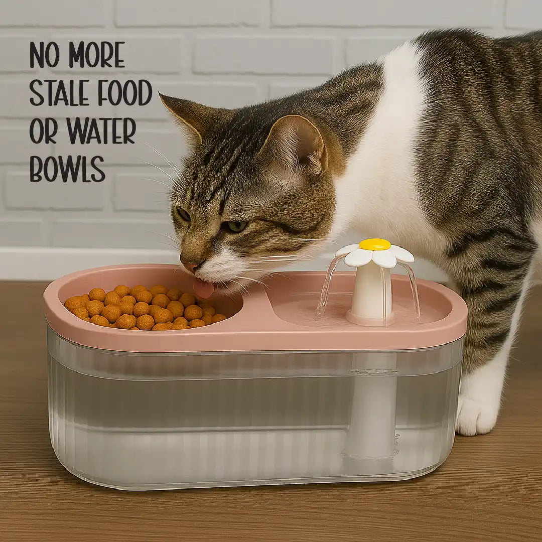 CalmQuench Feeder | 2-in-1 Water Fountain + Feeder