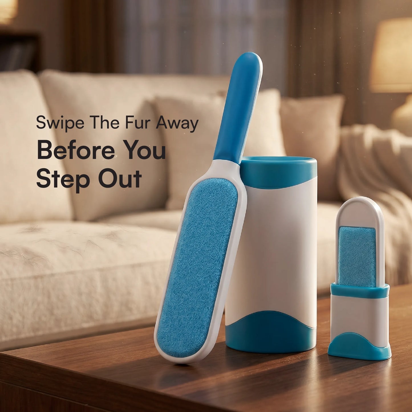 AuraSwipe Lint Brush | Effortless Fur Removal | Travel-Friendly | Self-Cleaning