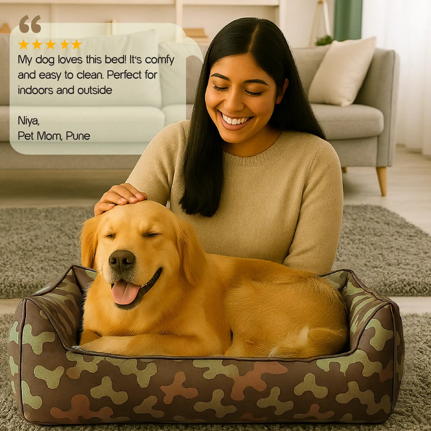 CamoLuxe Sofa Bed | Durable | Scratch-Resistant | Waterproof