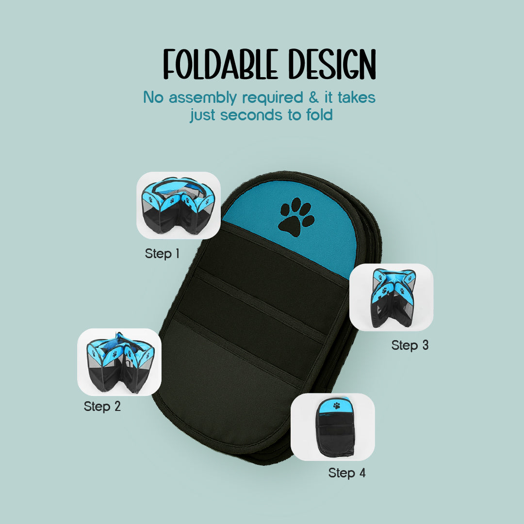 CasaFrolic Playpen | Foldable Pet Enclosure | Safe, Portable & Breathable