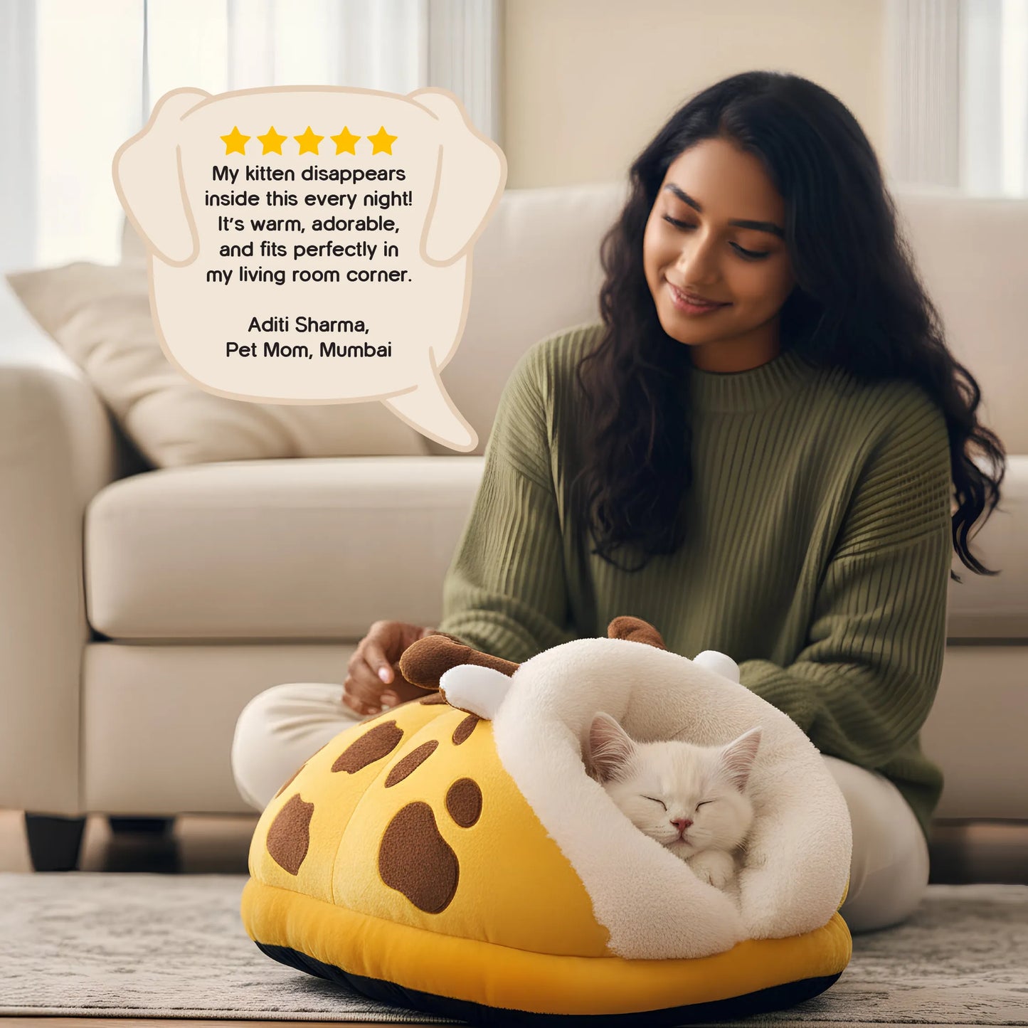 Dream Burrow Bed | Cozy Cat Bed | Warm, Secure, and Adorable Comfort