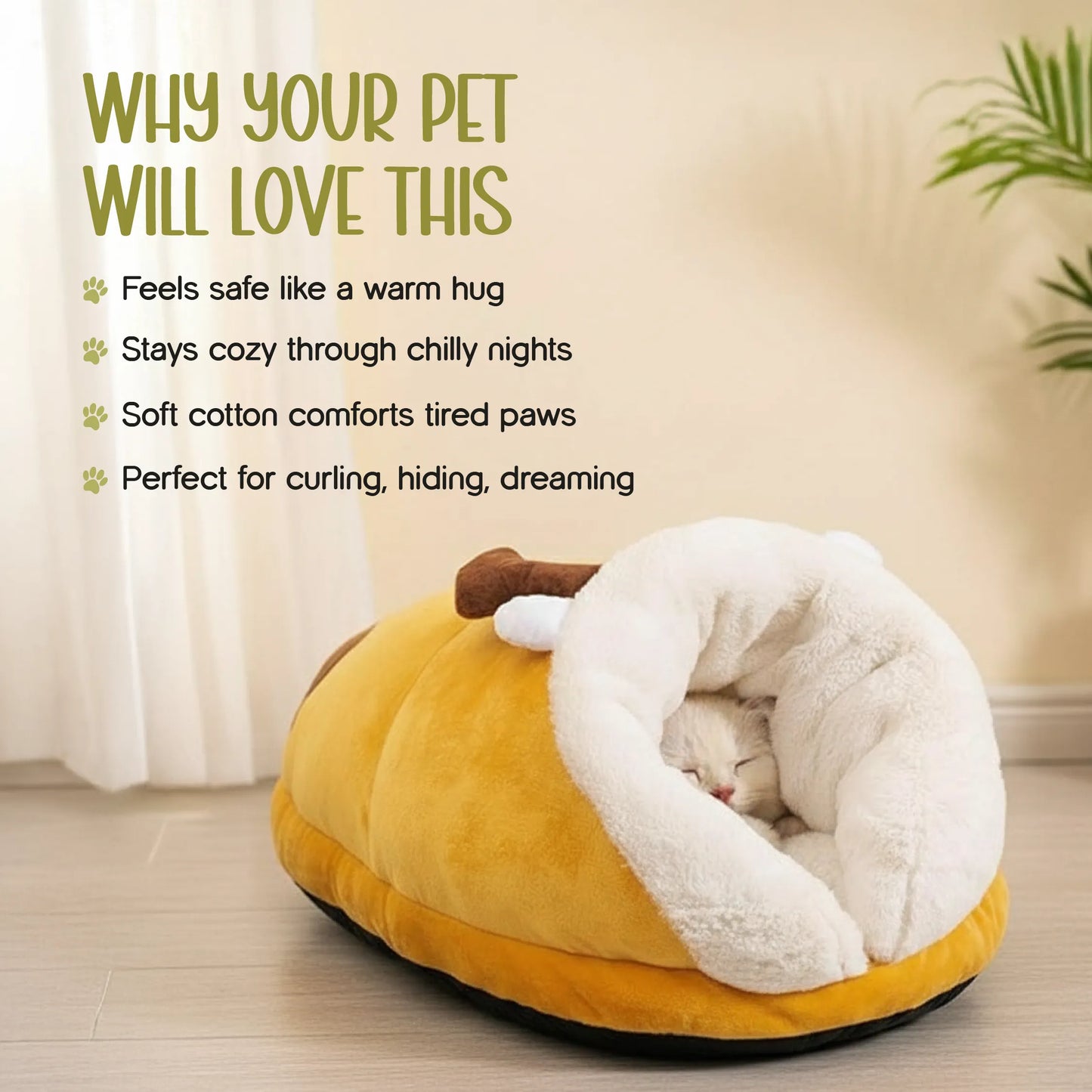 Dream Burrow Bed | Cozy Cat Bed | Warm, Secure, and Adorable Comfort