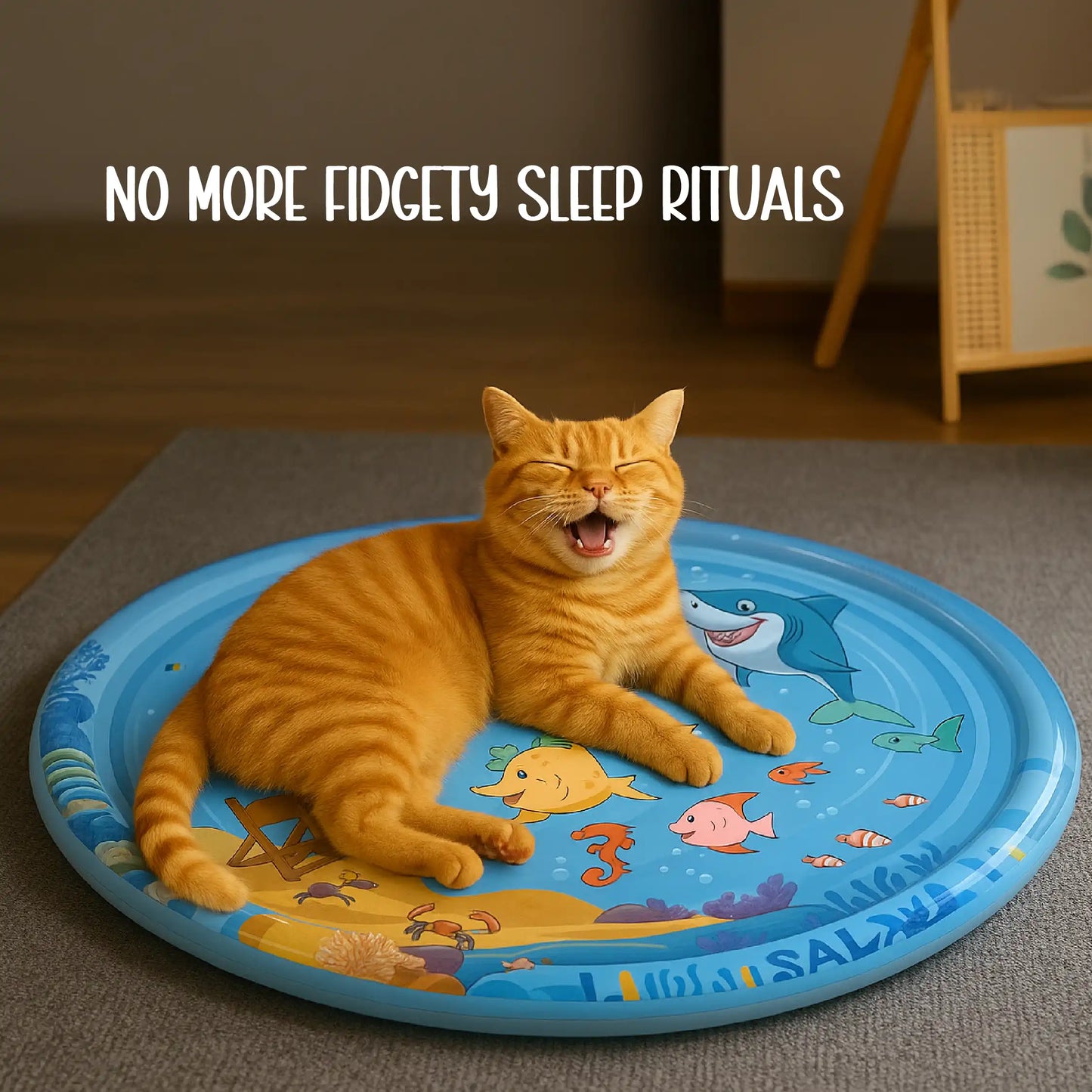 LumenPool Bed – Cooling Water Bed with Floating Toys | Anti-Scratch | Foldable | Stress-Relieving