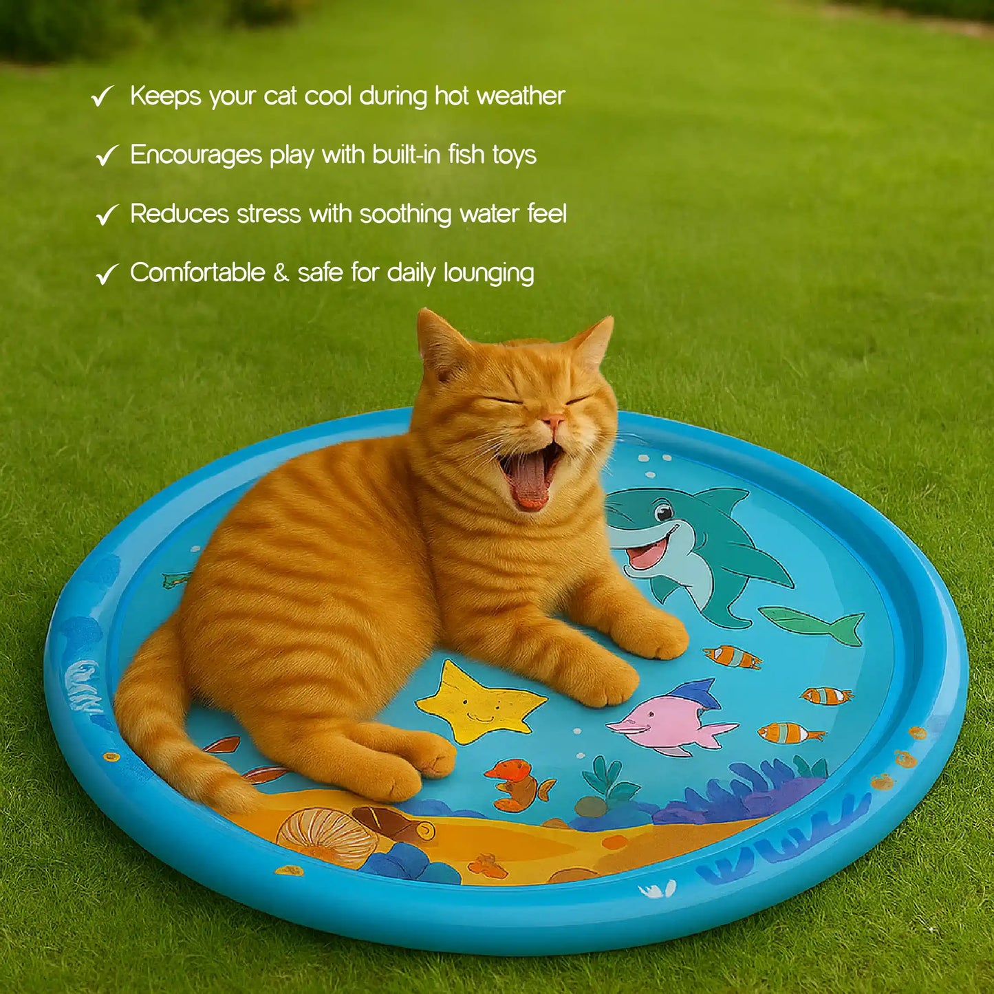 LumenPool Bed – Cooling Water Bed with Floating Toys | Anti-Scratch | Foldable | Stress-Relieving
