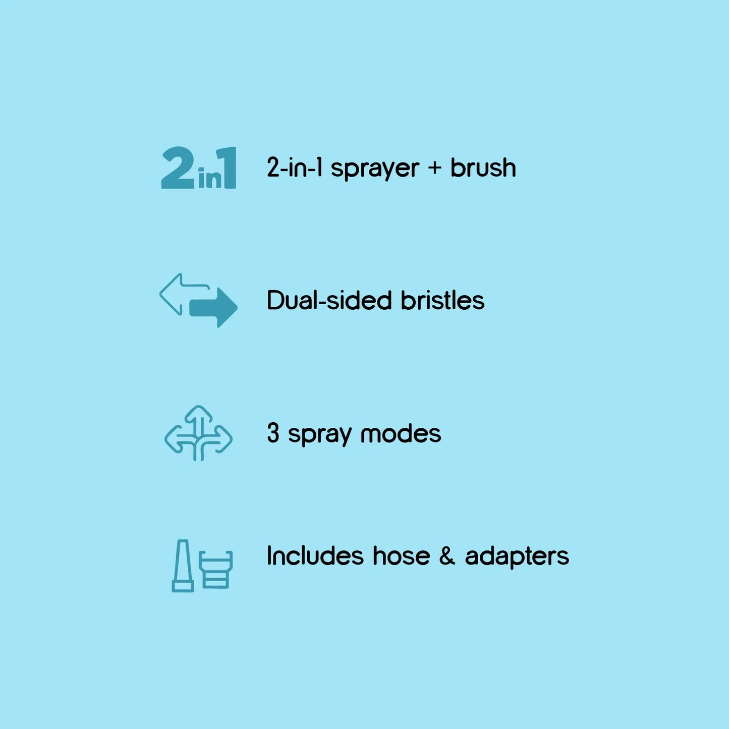 LumiRinse Spa Shower | 2-in-1 Sprayer + Grooming Brush