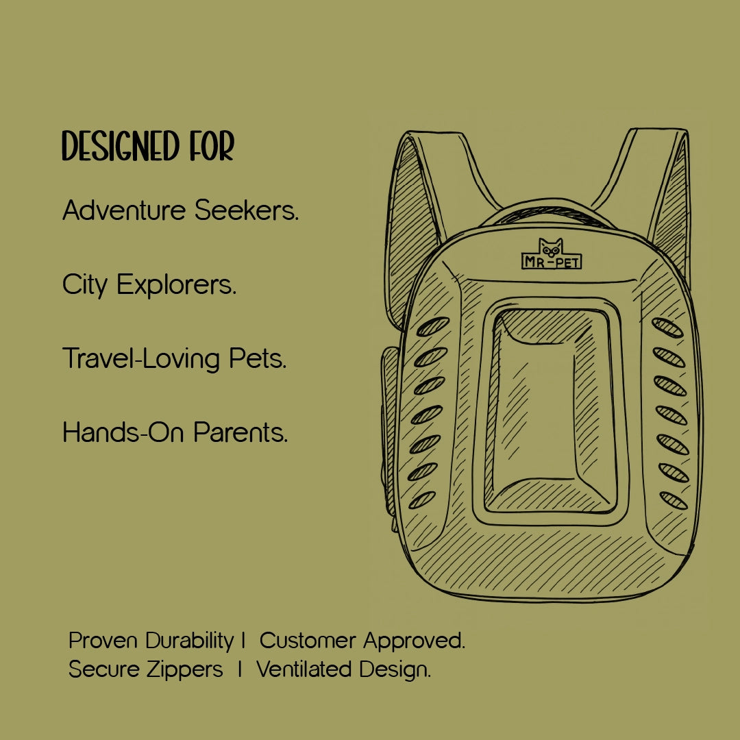 Mr. Pet Carrier Bag – Stylish, Secure Travel Gear for Pet Moms