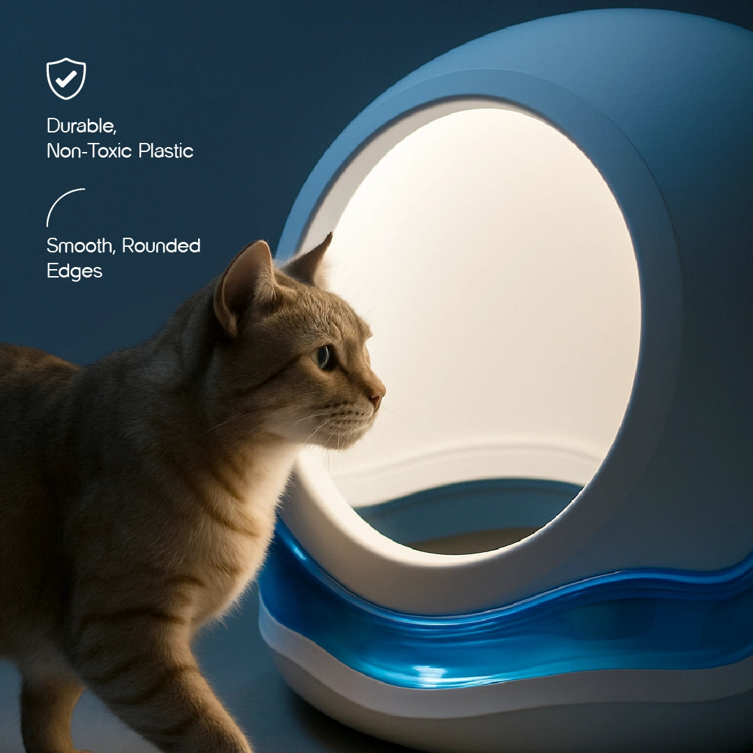 Meow Cave – Covered Cat Lounge with Built-in Scratch Board | Safe, Cozy & Enclosed