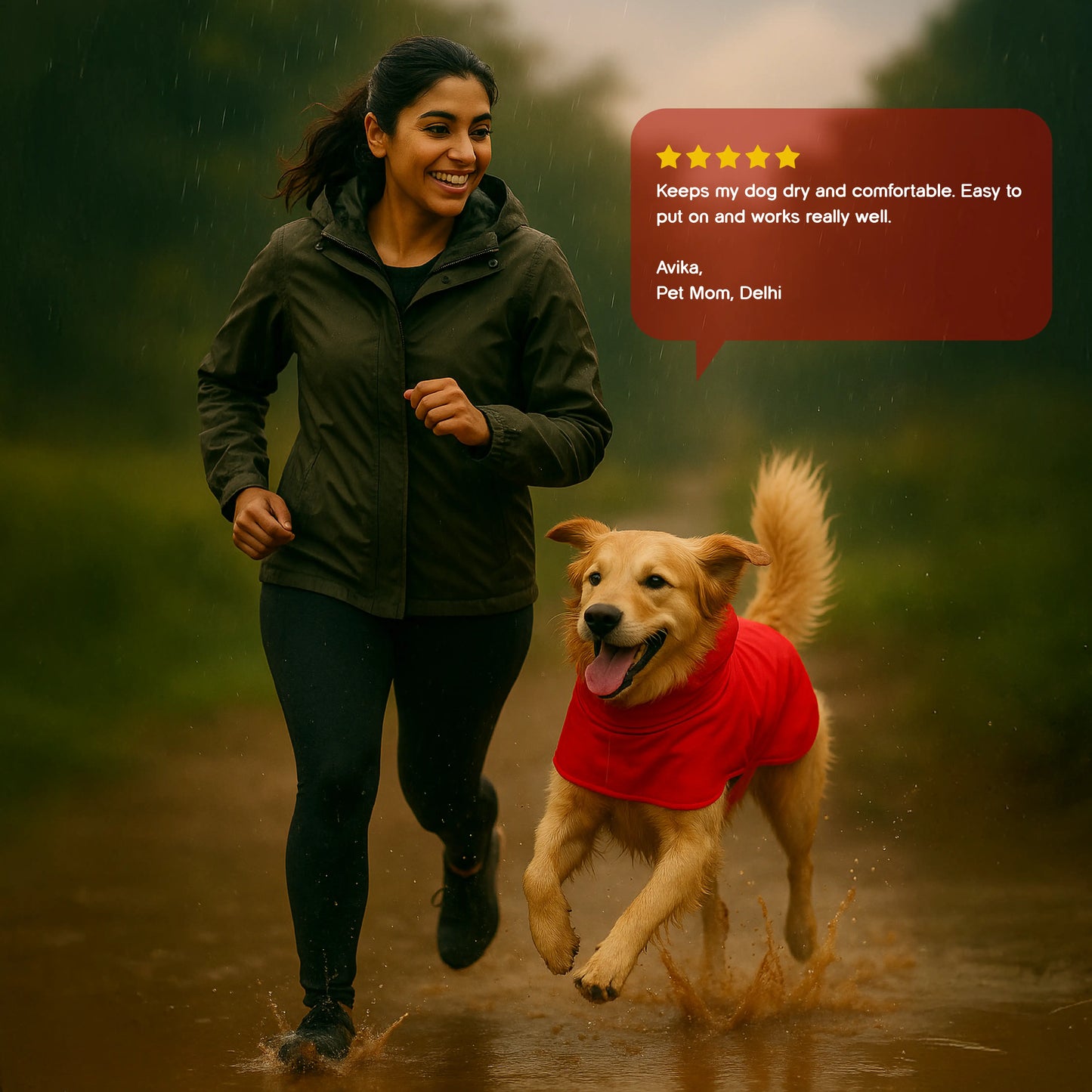 ZephyrLite Vest | Waterproof Dog Raincoat | Lightweight, Easy to Wear, Adjustable Fit