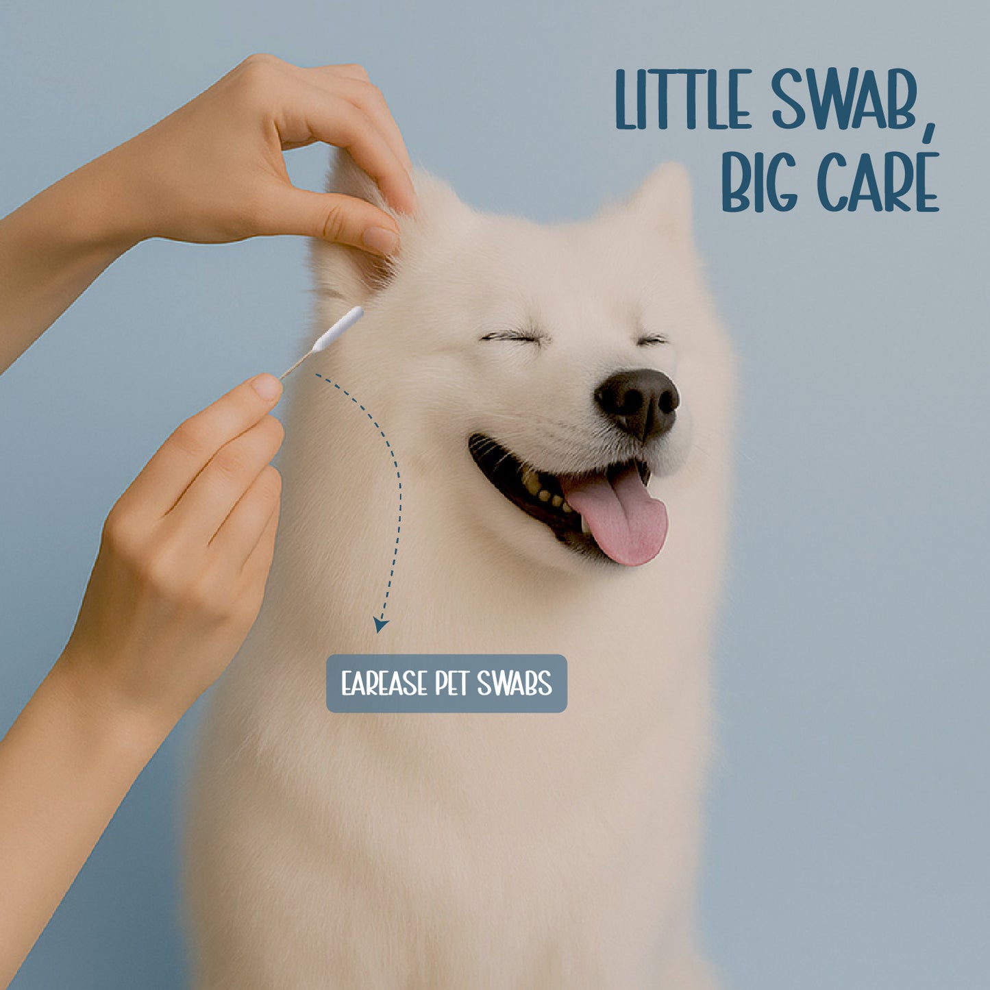 EarEase Pet Swabs – Gentle Cleaning for Pets’ Ears, Eyes & More