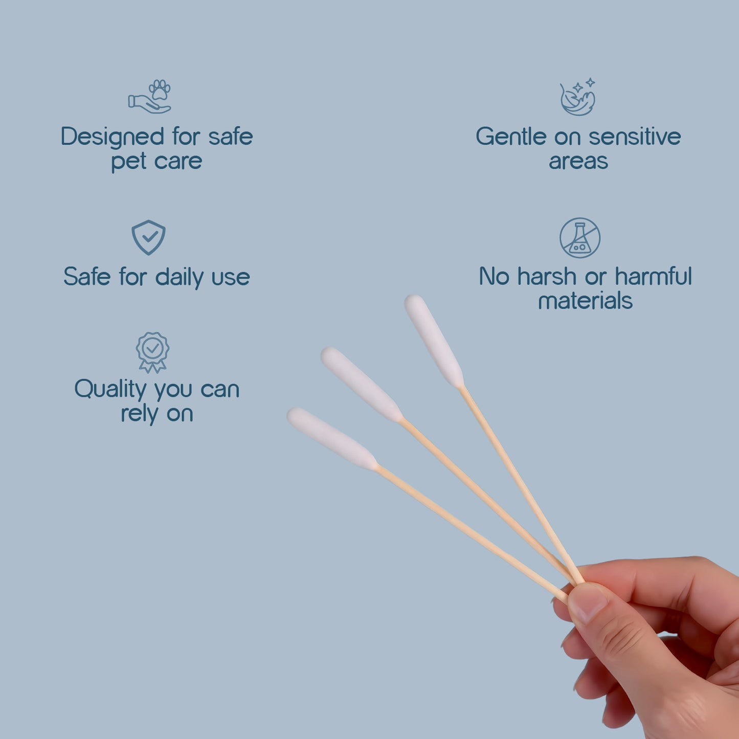 EarEase Pet Swabs – Gentle Cleaning for Pets’ Ears, Eyes & More