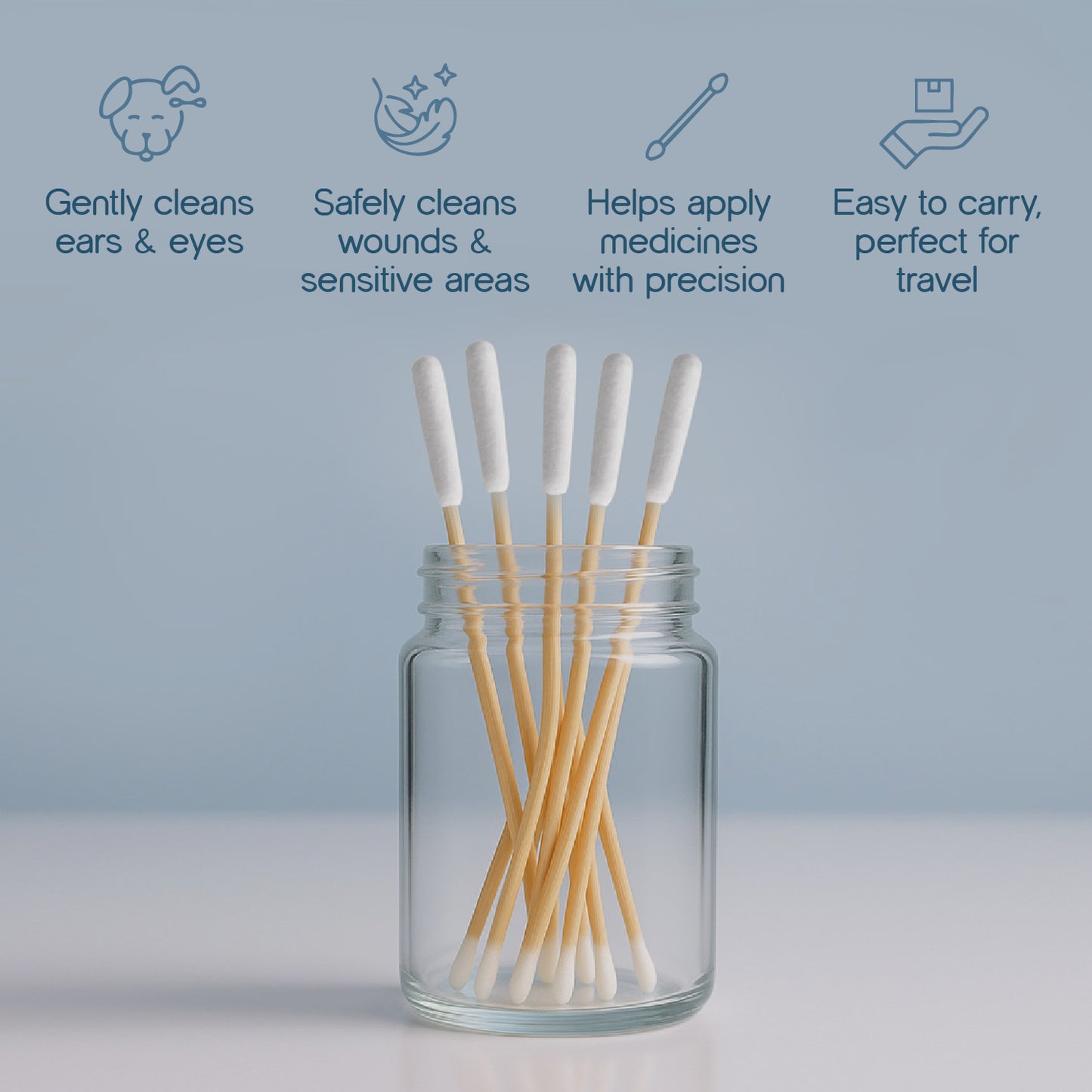 EarEase Pet Swabs – Gentle Cleaning for Pets’ Ears, Eyes & More