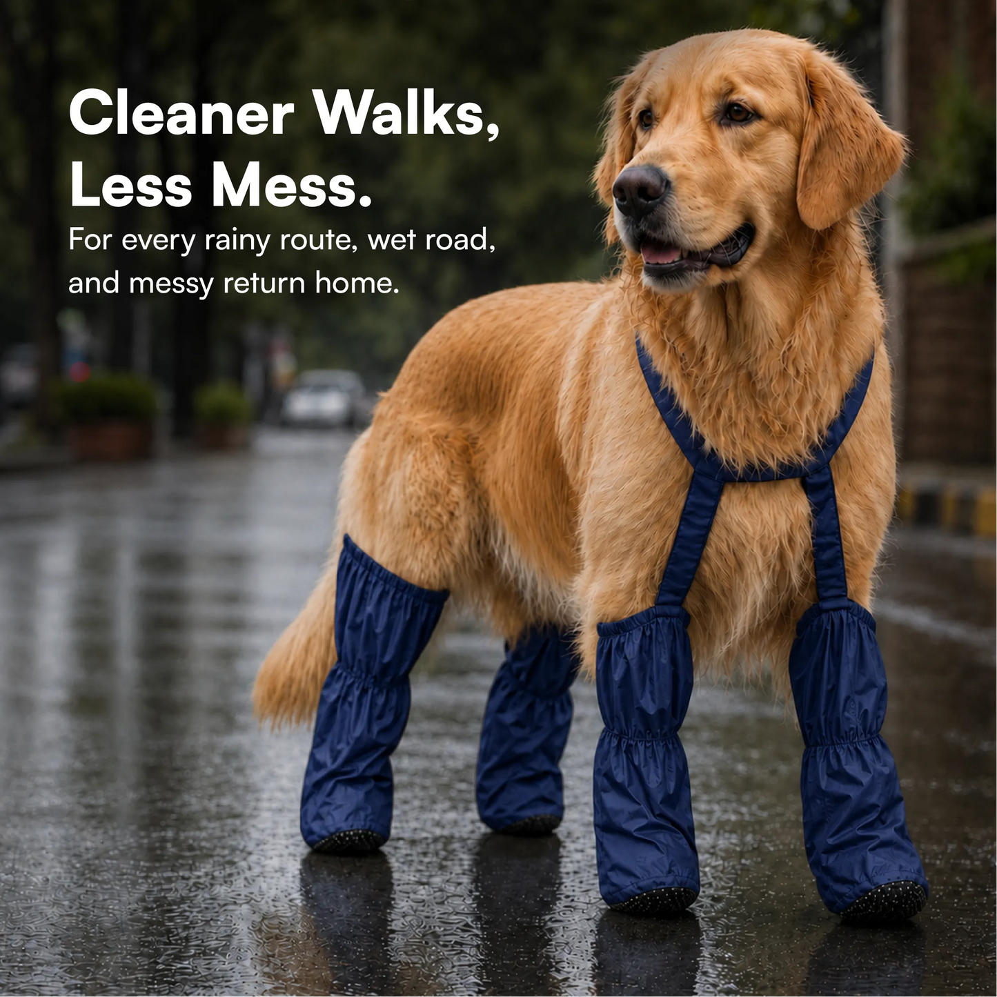 Pawveralls Suspender Boots For Dogs | Secure, Flexible & Weather-Ready | For Daily Walks & Outdoor Adventures| All-Terrain