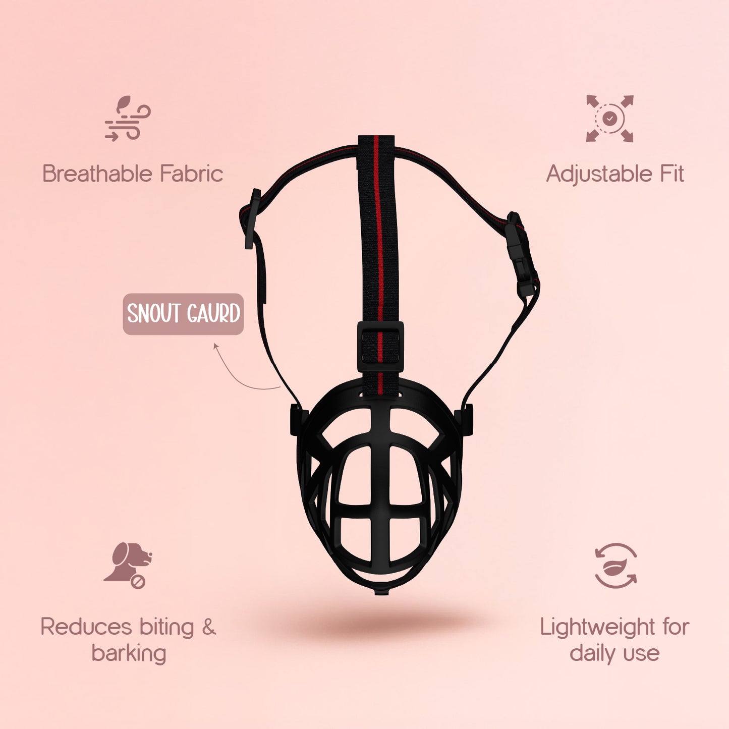 Snout Gaurd | Safe & Breathable Muzzle for Dogs