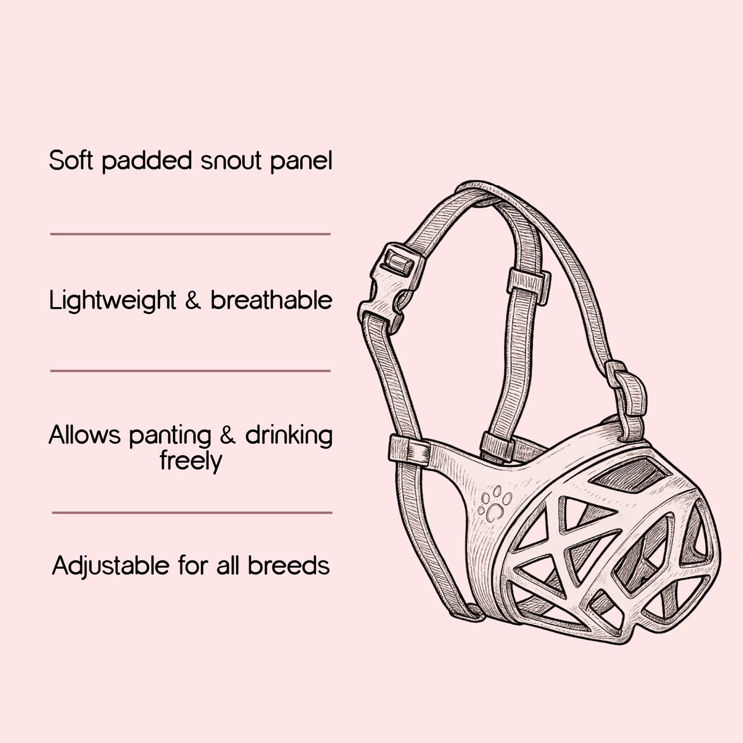 Snout Gaurd | Safe & Breathable Muzzle for Dogs