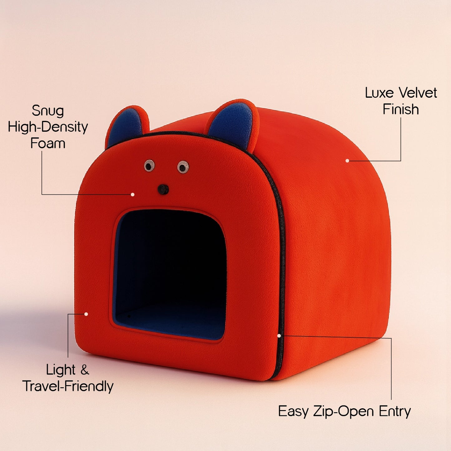SnugBug Hut – Comfy, Calming & Portable | Safe Den for Small Dogs