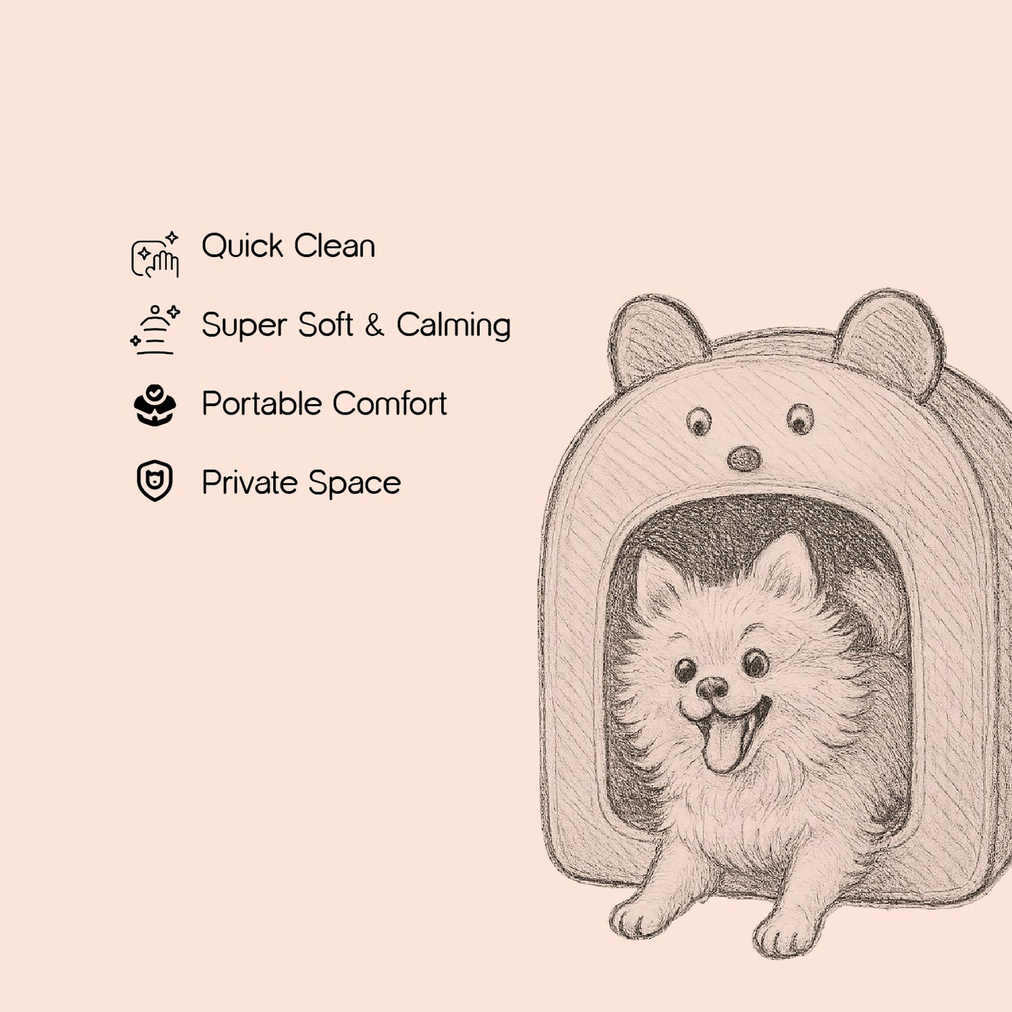 SnugBug Hut – Comfy, Calming & Portable | Safe Den for Small Dogs