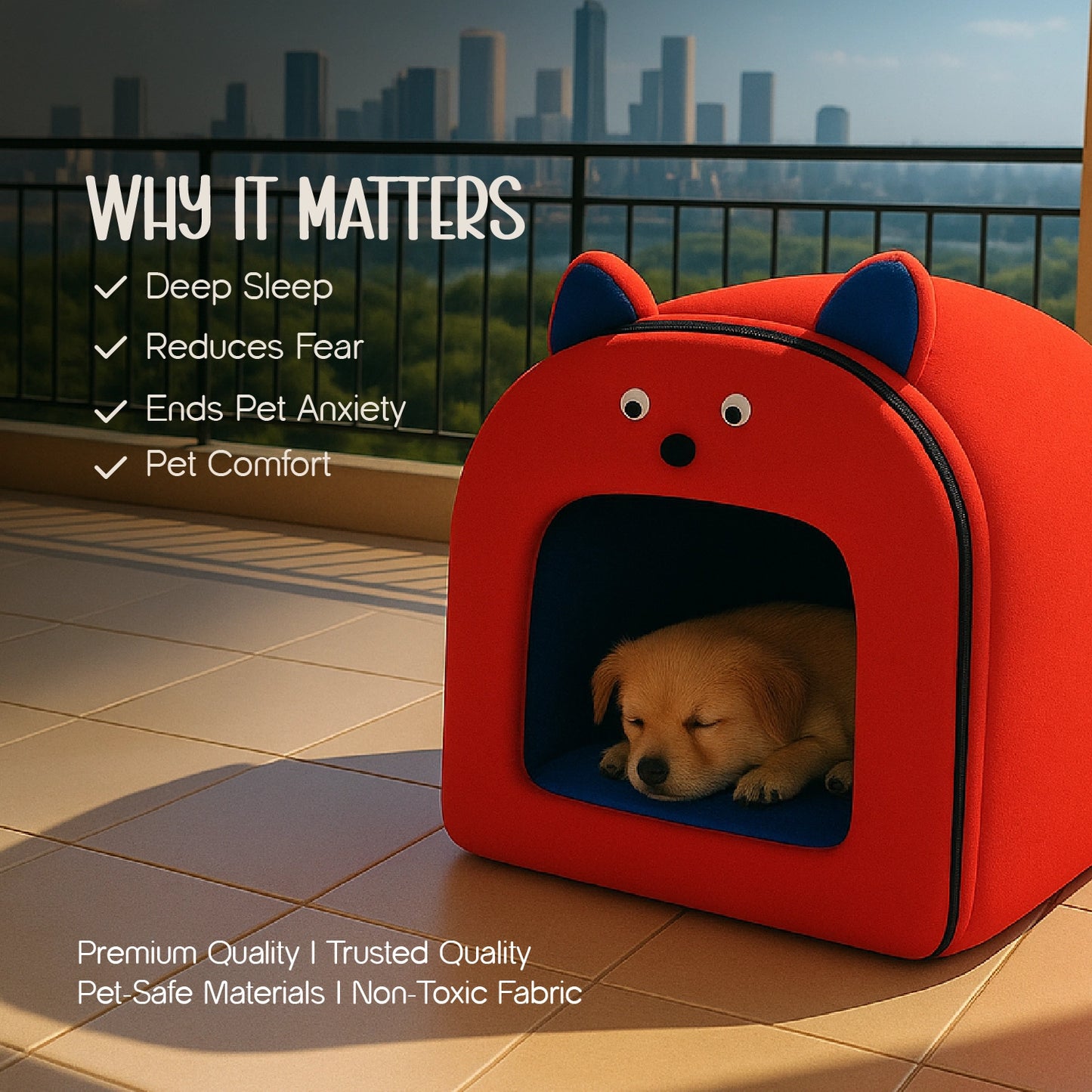 SnugBug Hut – Comfy, Calming & Portable | Safe Den for Small Dogs