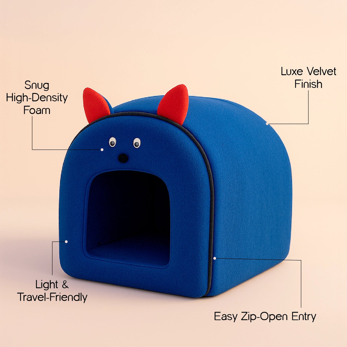 SnugBug Hut – Comfy, Calming & Portable | Safe Den for Small Dogs