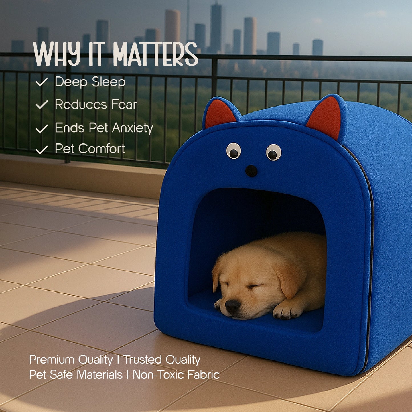 SnugBug Hut – Comfy, Calming & Portable | Safe Den for Small Dogs