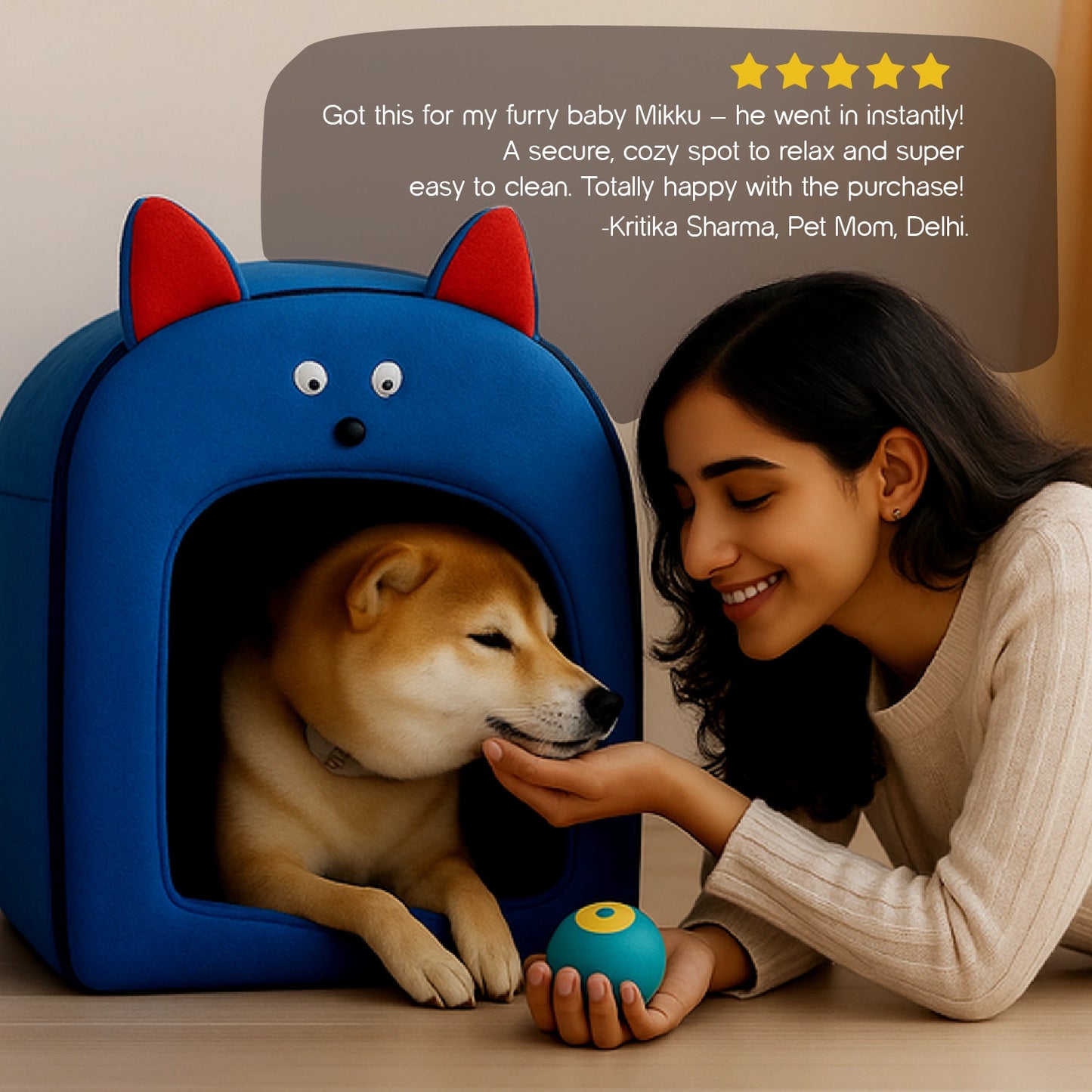 SnugBug Hut – Comfy, Calming & Portable | Safe Den for Small Dogs