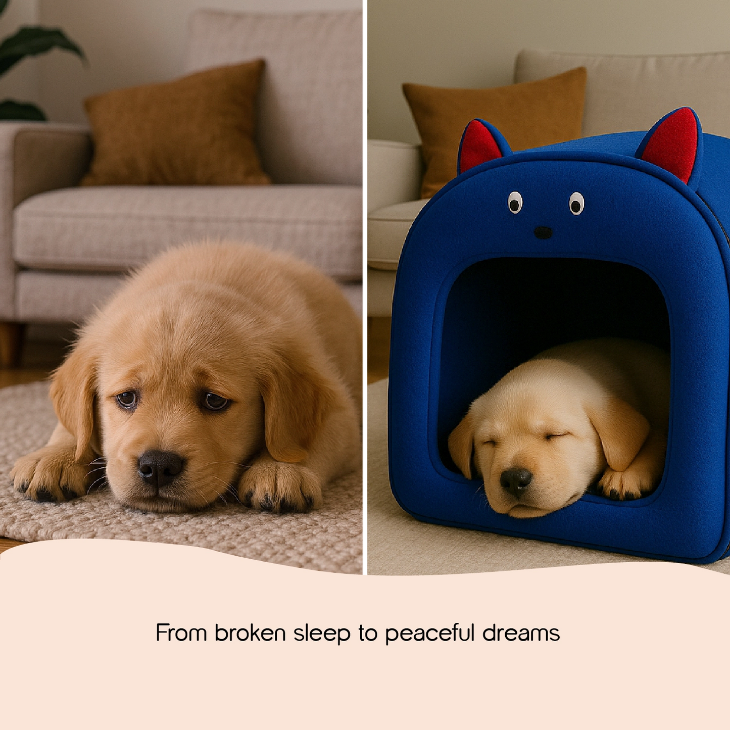 SnugBug Hut – Comfy, Calming & Portable | Safe Den for Small Dogs