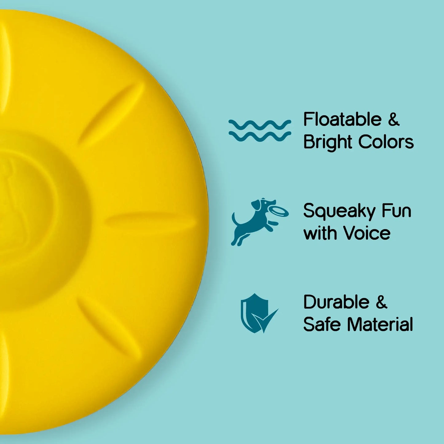 RippleDisc | Floatable Squeaky Toy | Keeps Dogs Entertained