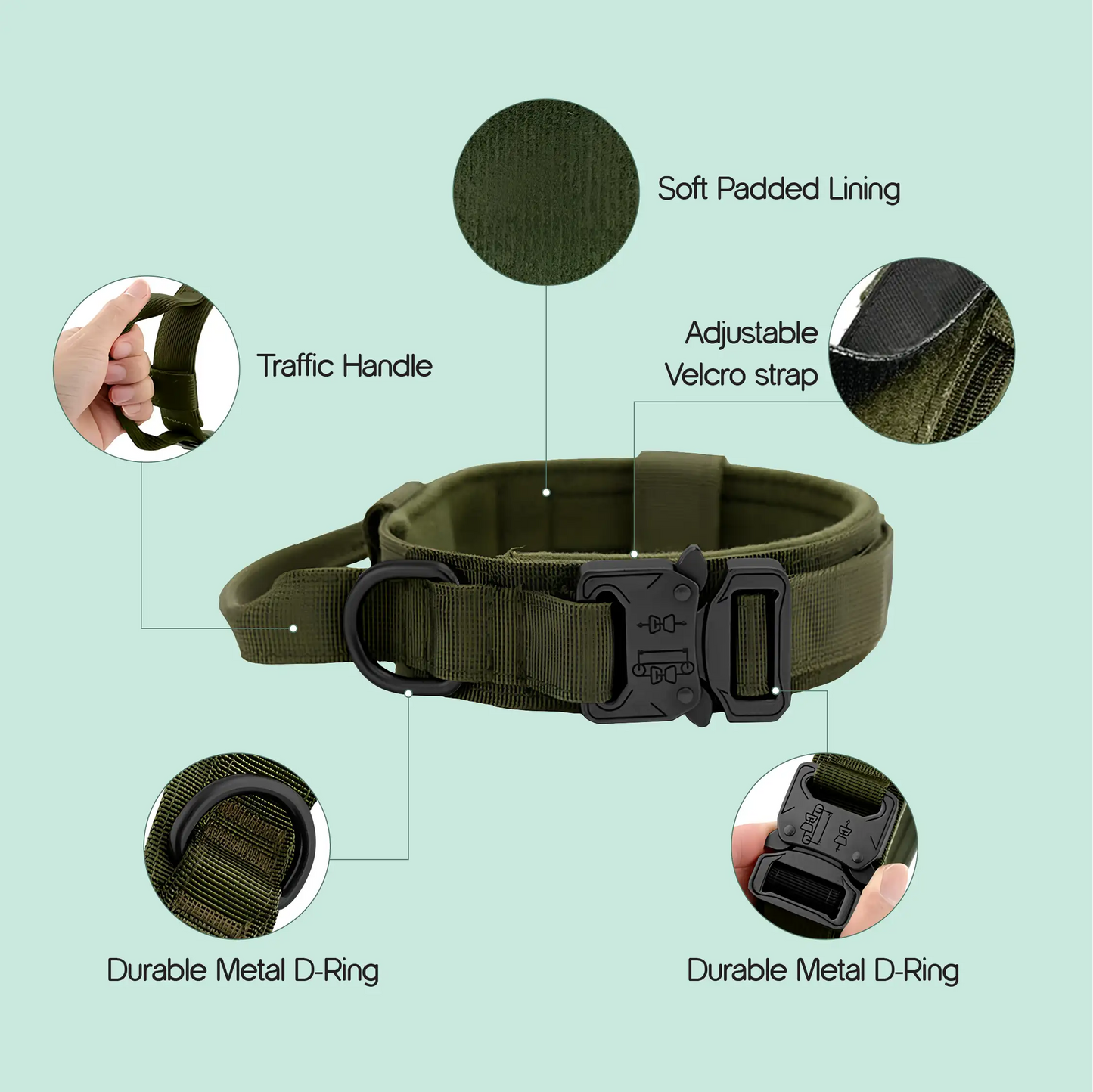 TitanK9 Tactical Collar | Secure Hold | Tactical Gear for Active Dogs