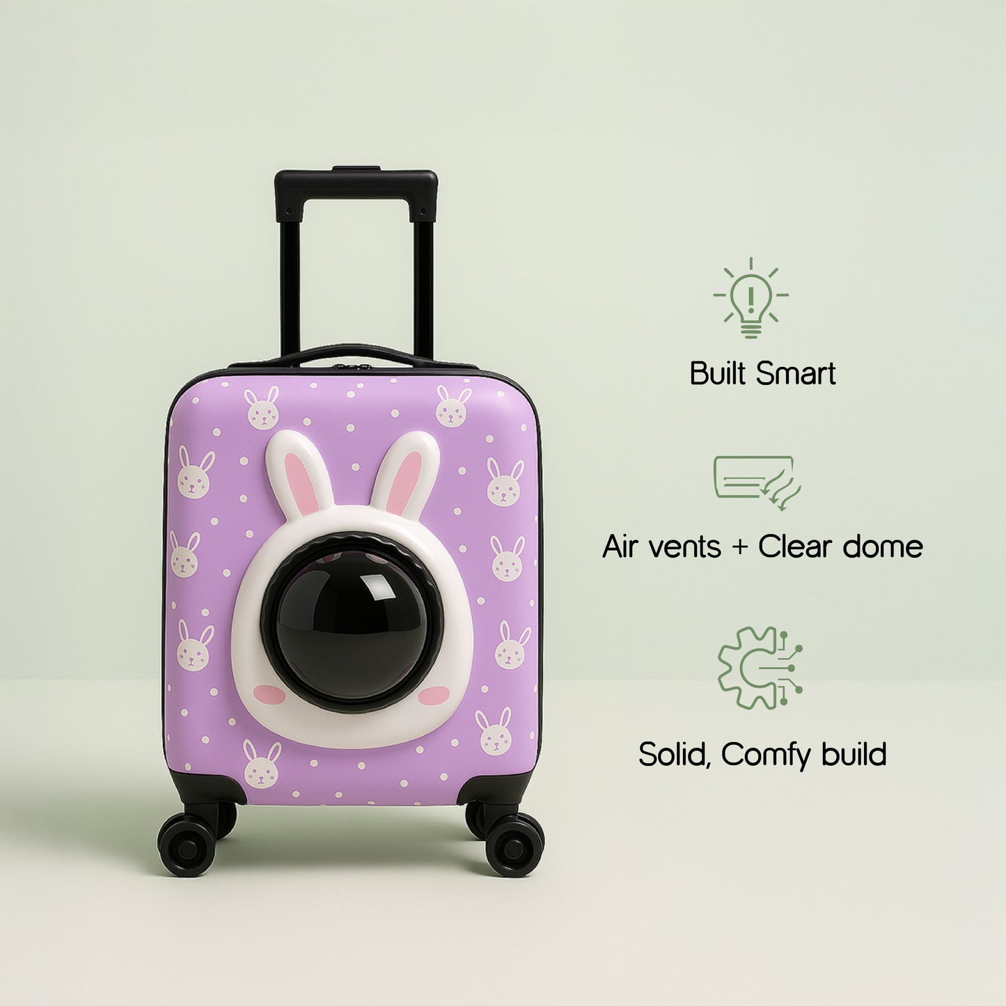 Wander Whiskers | Suitcase-Style Pet Carrier | Air-Comfy Travel