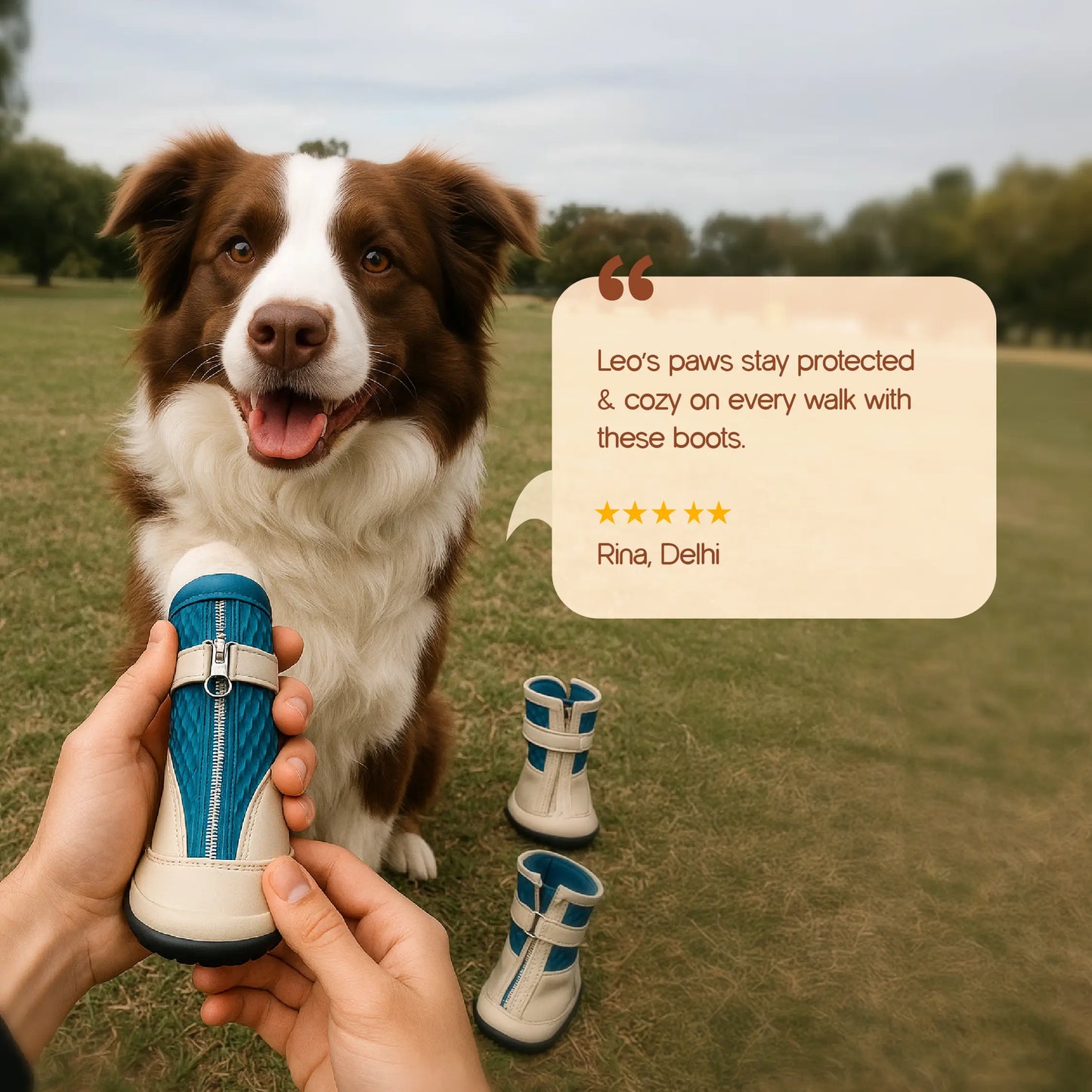 Zoomie Boots – Secure Fit with Zipper & Strap | All-Terrain Paw Safety