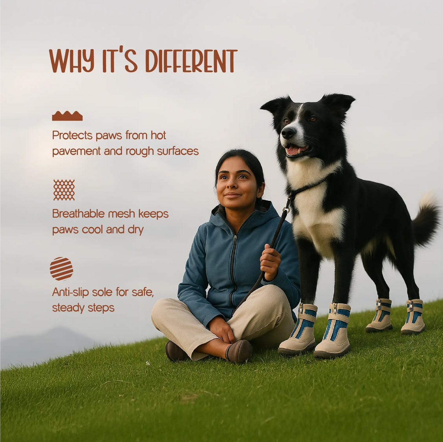 Zoomie Boots – Secure Fit with Zipper & Strap | All-Terrain Paw Safety