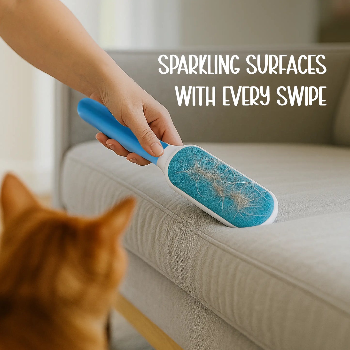 AuraSwipe Lint Brush | Effortless Fur Removal | Travel-Friendly | Self-Cleaning
