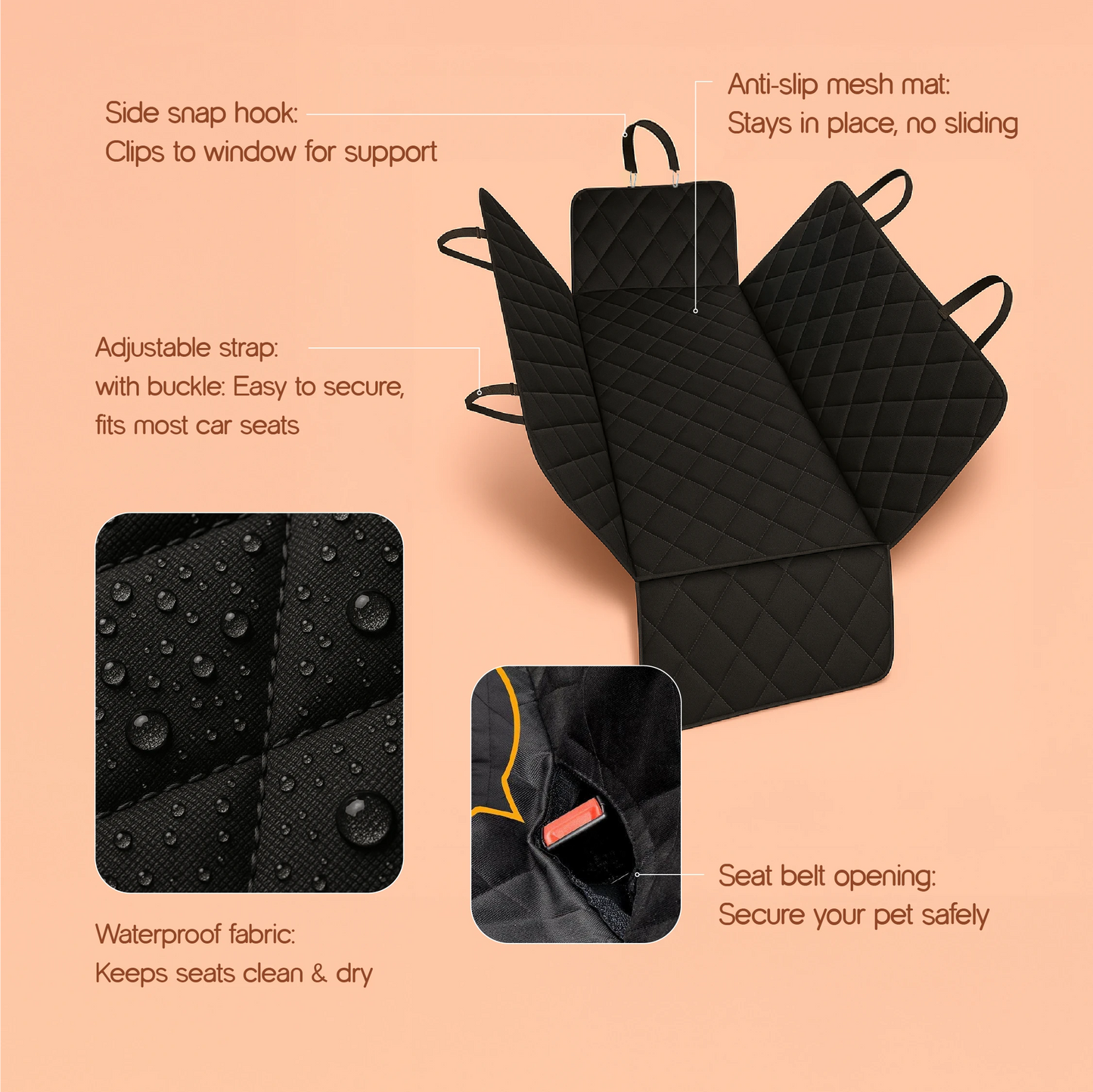 FurLounge Backseat Cover – Car Protection | Pet Comfort | Easy Setup