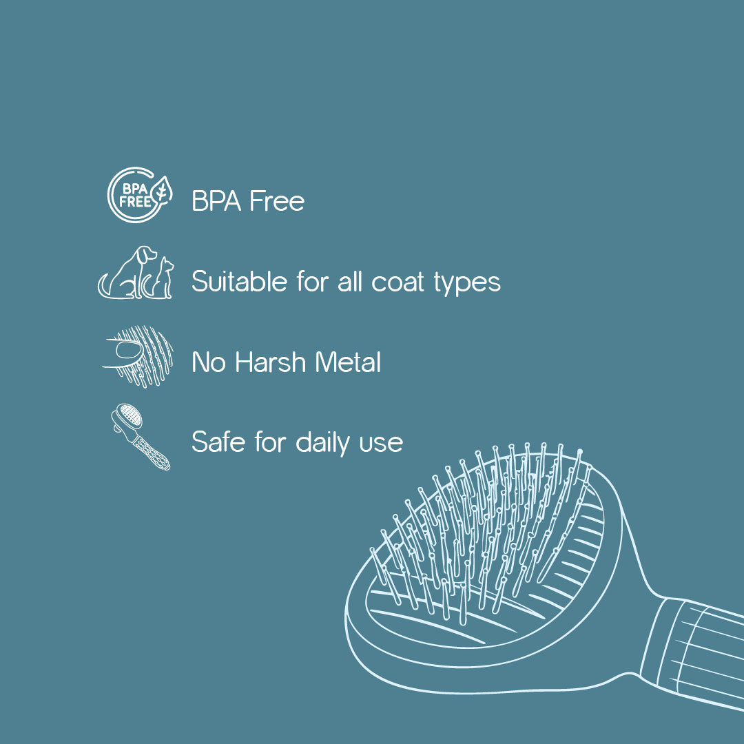 Furease Click Brush | Pet Grooming Brush | One Glide Total Shine
