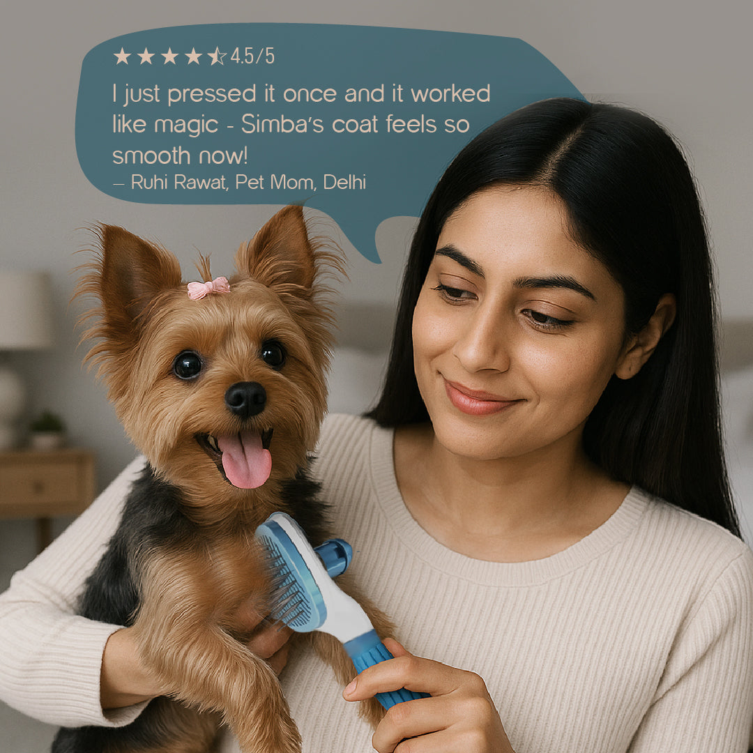Furease Click Brush | Pet Grooming Brush | One Glide Total Shine