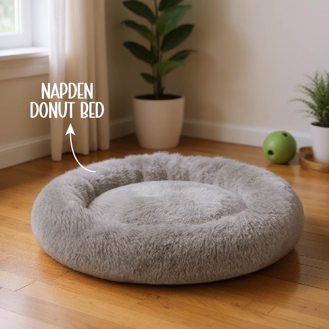 NapDen Donut Bed | Stress-Relief Pet Bed | Safe for All Skin Types