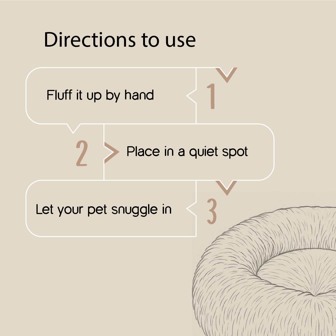 NapDen Donut Bed | Stress-Relief Pet Bed | Safe for All Skin Types