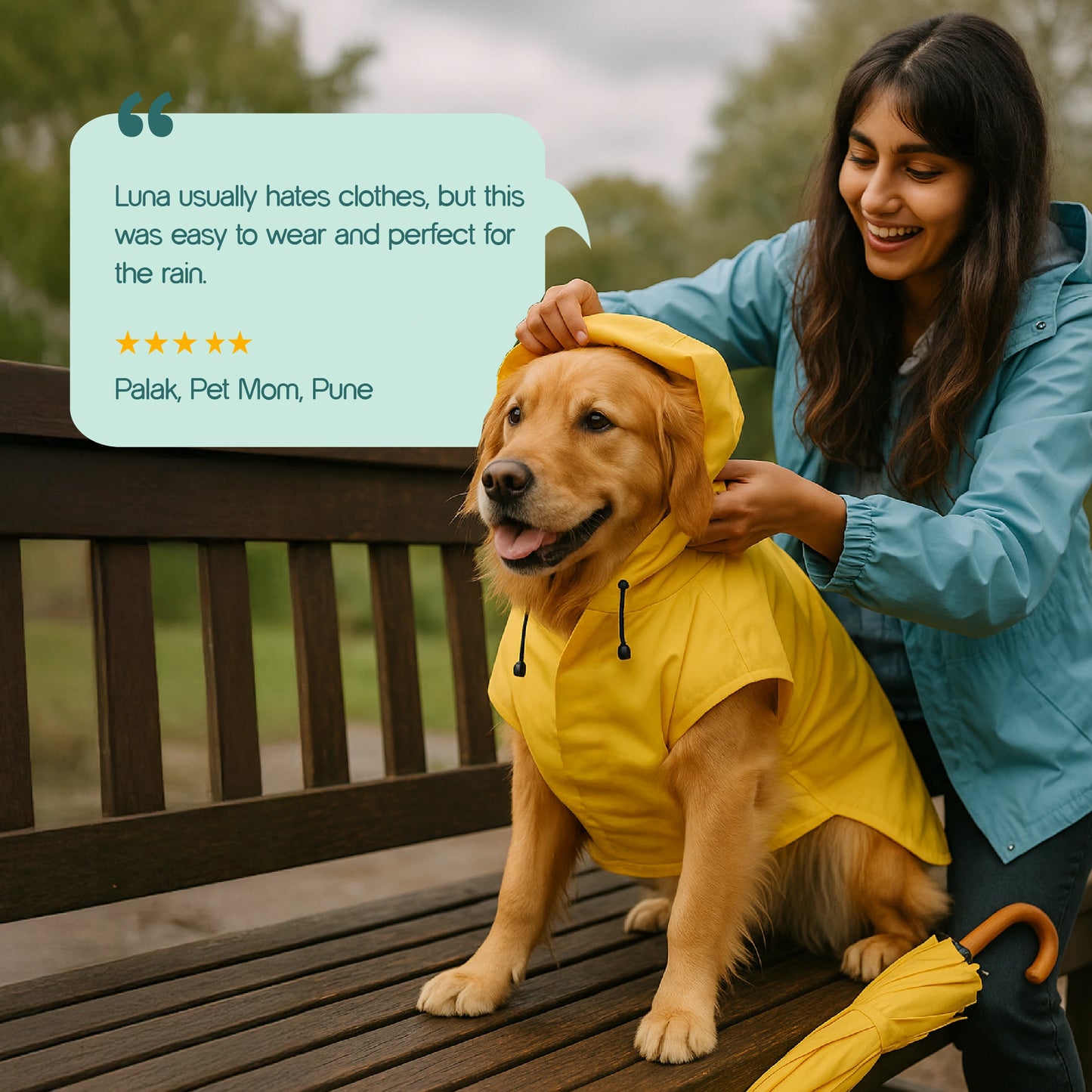 DrizzleCape – Waterproof Dog Raincoat | Fits All Breeds | Comfortable & Weather-Ready