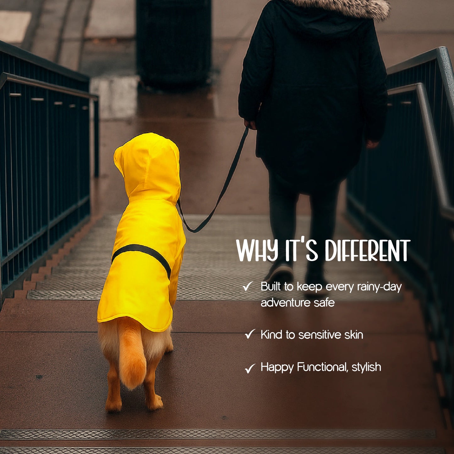 DrizzleCape – Waterproof Dog Raincoat | Fits All Breeds | Comfortable & Weather-Ready