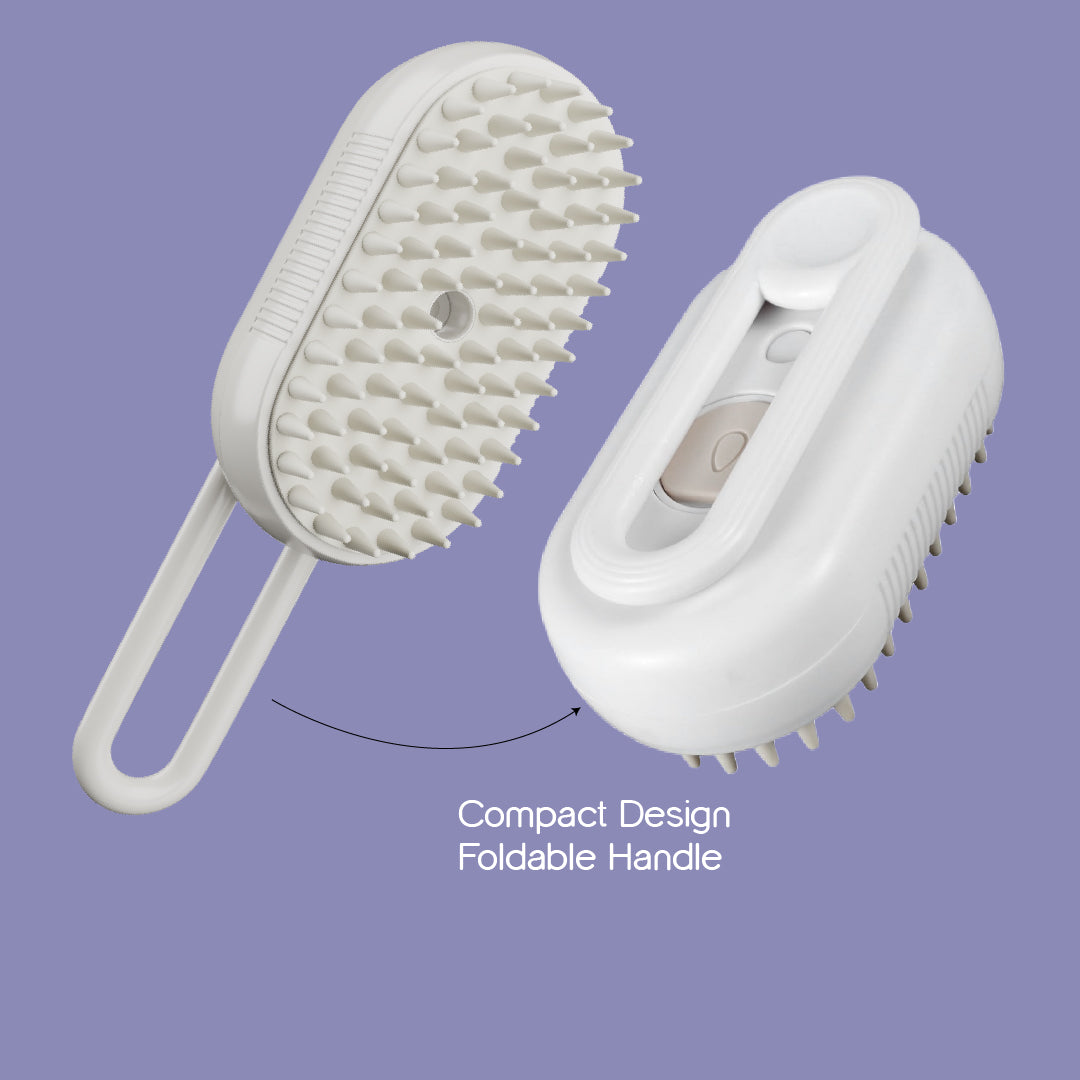 FluffMist Pet Brush – Steam Mist Grooming & Detangling Tool