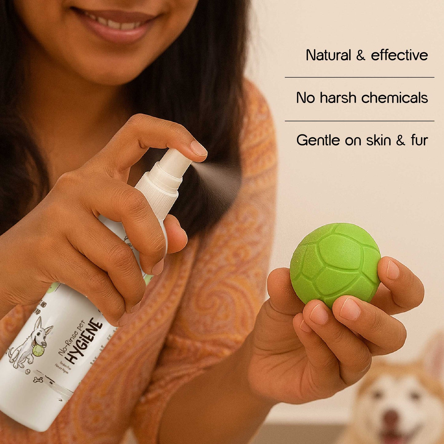 No-Rinse Pet Hygiene Spray | Safe Daily Shield Against Germs