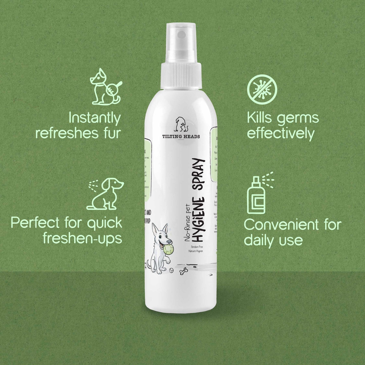 No-Rinse Pet Hygiene Spray | Safe Daily Shield Against Germs