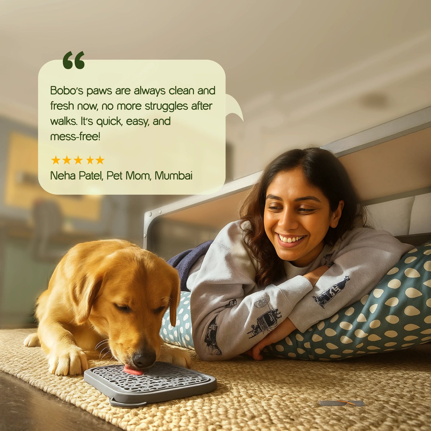 ZenLick Dog Food Mat – Slow Feeder & Anxiety Relief Tool