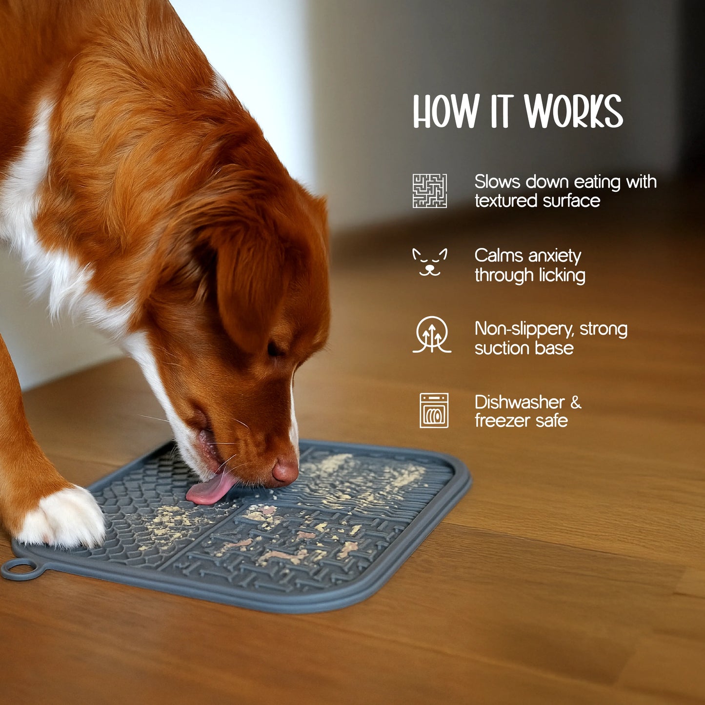 ZenLick Dog Food Mat – Slow Feeder & Anxiety Relief Tool