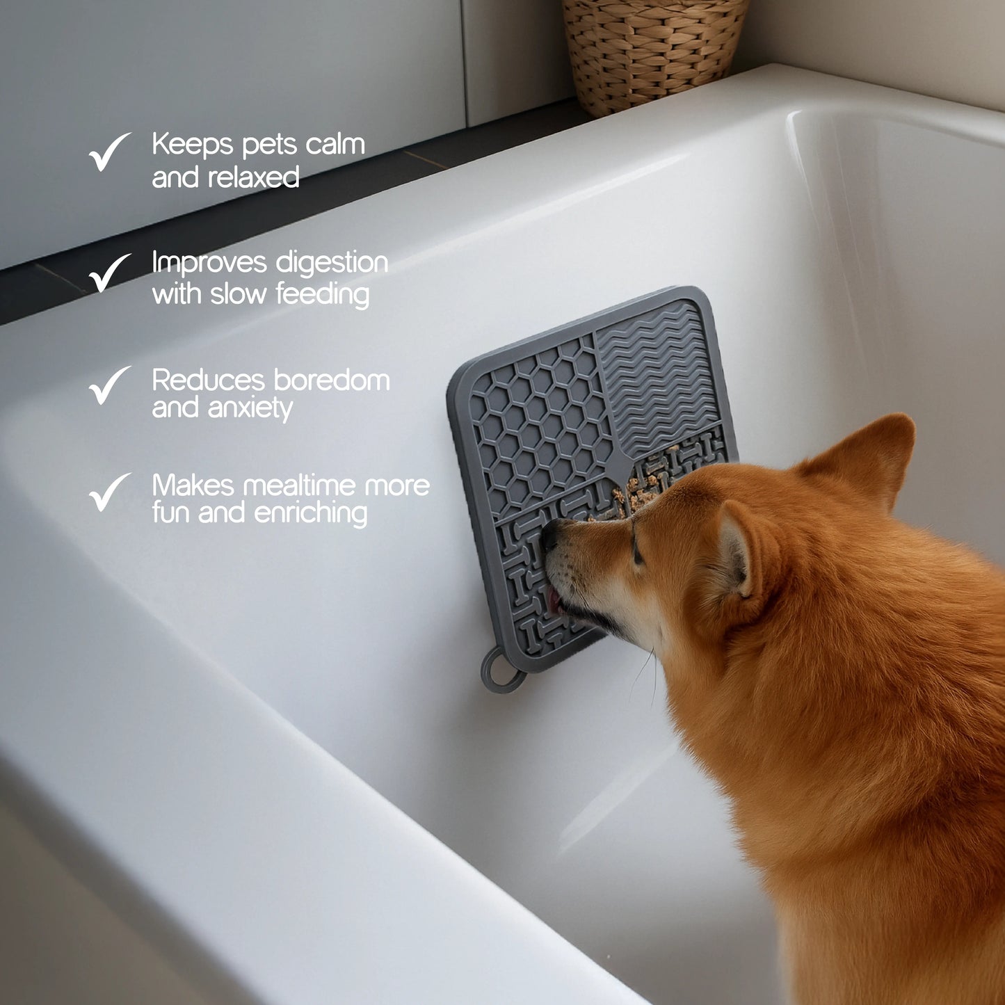 ZenLick Dog Food Mat – Slow Feeder & Anxiety Relief Tool