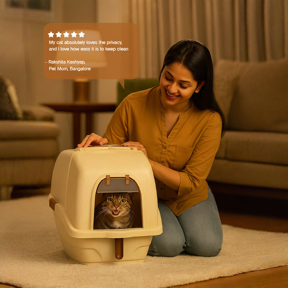 Aurora Litter Den – Clean, Comfy & Private Litter Space for Cats