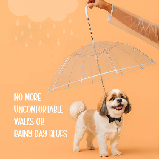 NoDrip Monsoon Cap | Leash-Integrated Dog Umbrella | Perfect Fit for Small Breeds