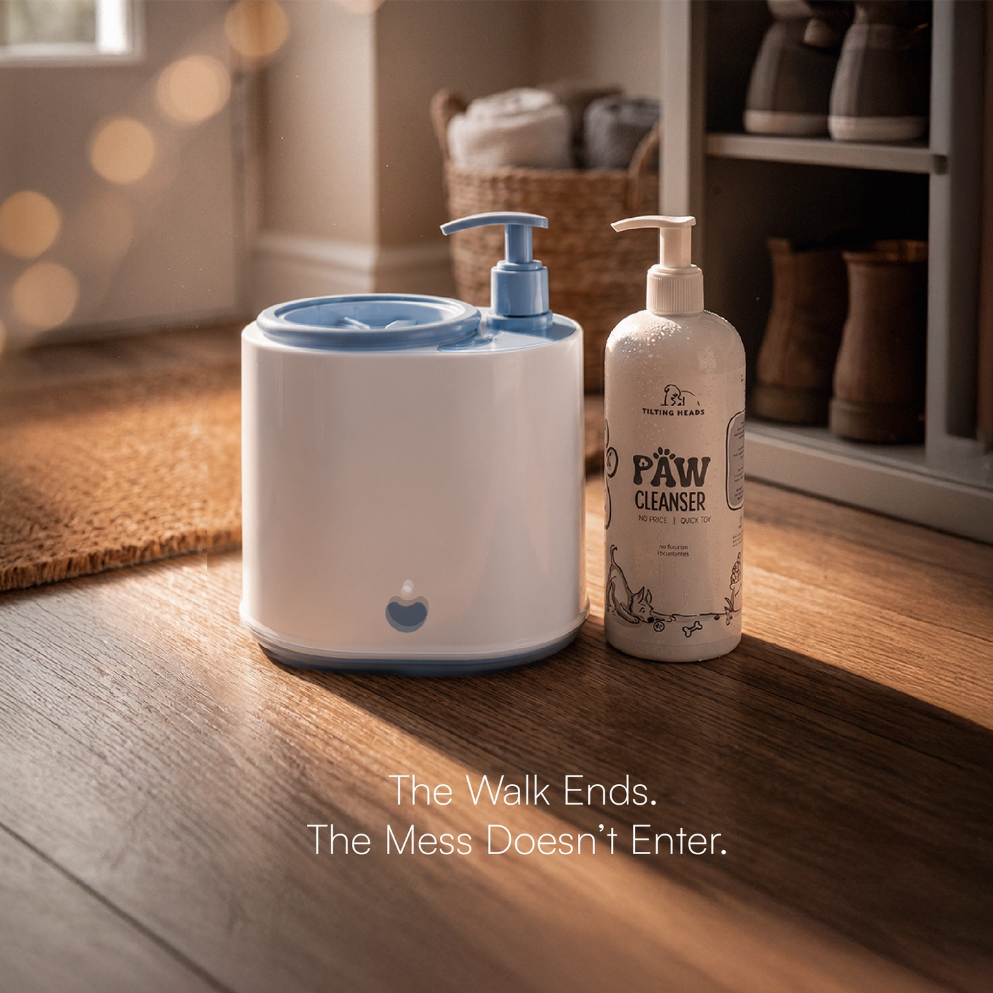 PawTech Cleaner– Electric Pet Paw Cleaning Device with Tilting Heads Paw Cleanser 500ml