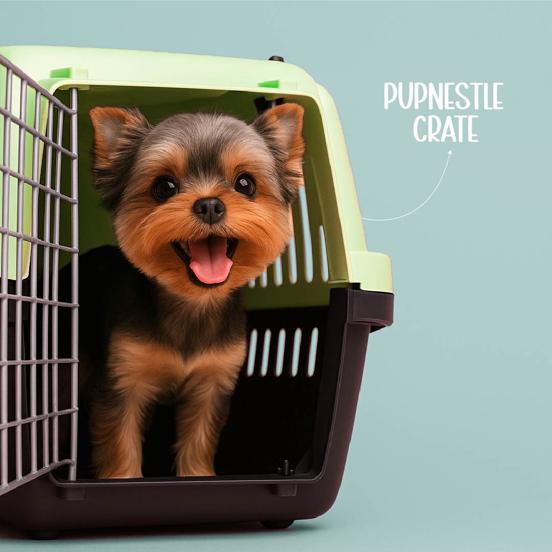PupNestle Crate | Travel-Ready Carrier for Small Breed Pets