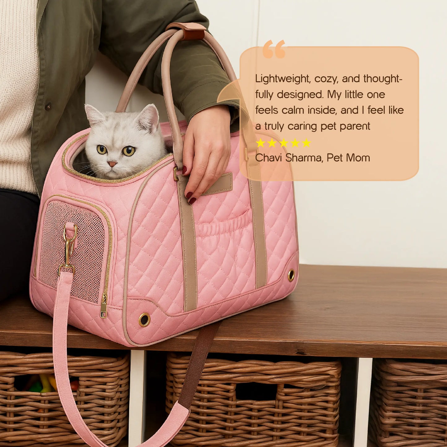Blush Carrier Bag | Breathable Comfort | Travel with Ease