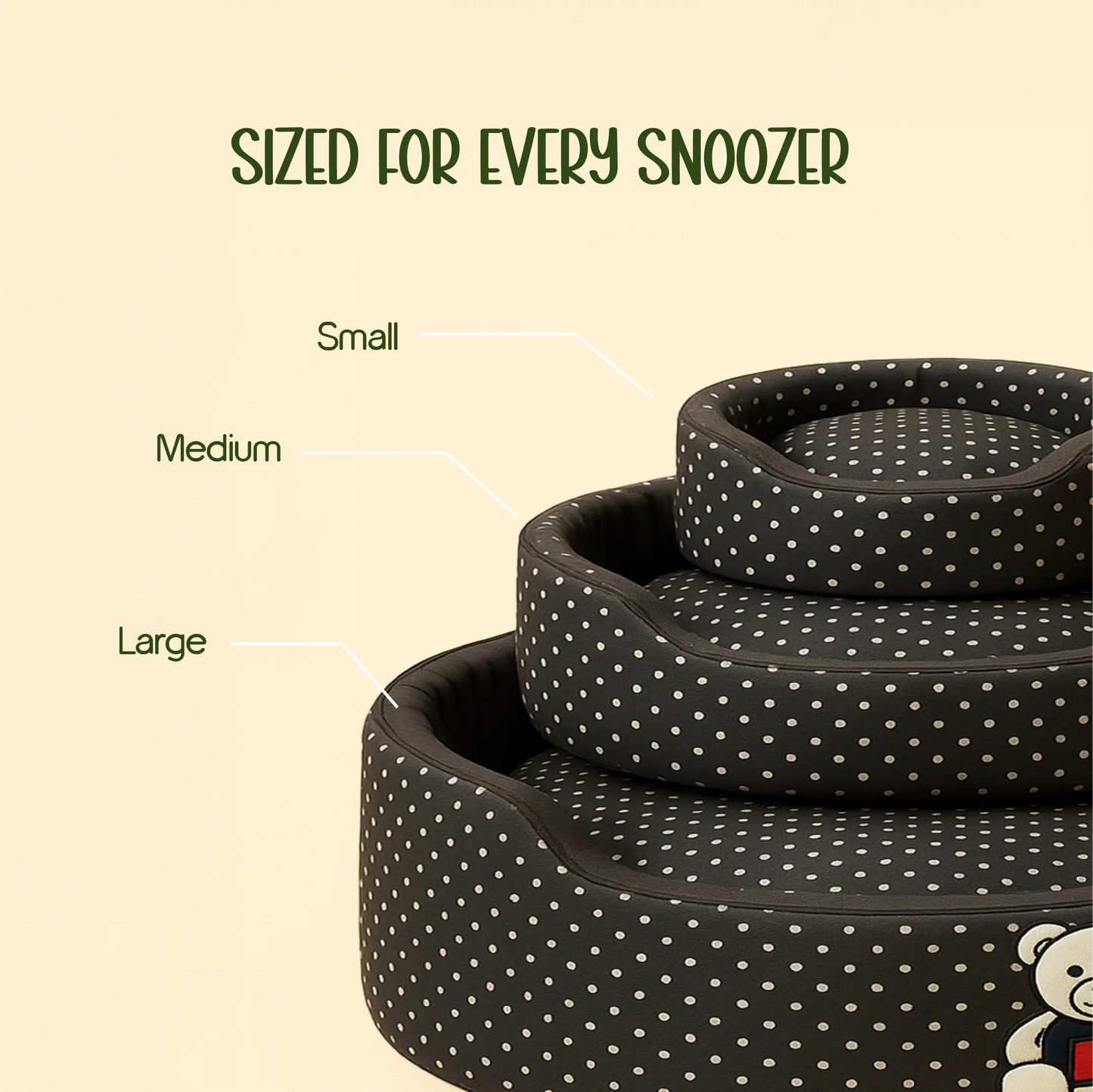 Pomelo Nest - Supportive Foam | Raised Sides | Washable Comfort